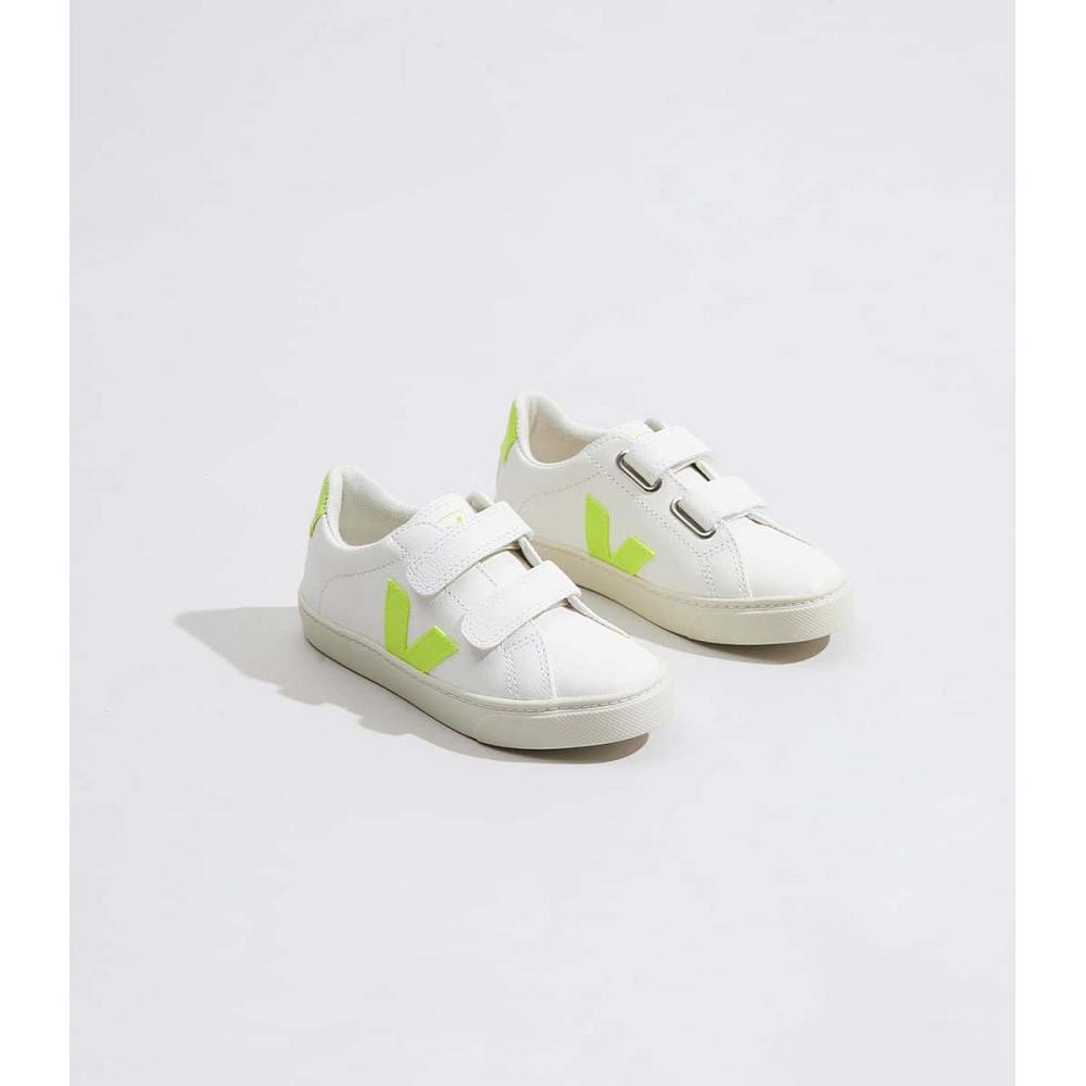 Veja ESPLAR CHROMEFREE Kids' Sneakers White/Yellow | CA 826LIS